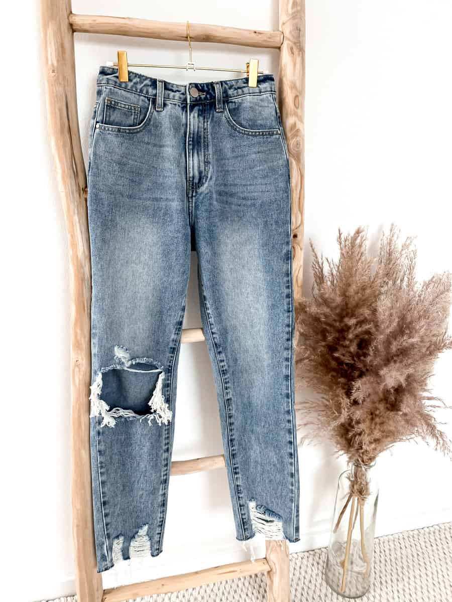 Locker geschnittene Mom Jeans, highwaist - Vazzola Fashion Onlineshop