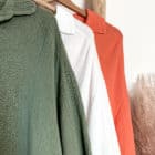 Bluse Oversize Baumwolle Musselin Orange, Khaki, Grün, weiß, white Vazzola Fashion Shop