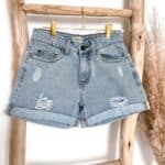 Jeans Short Highwaist Blue Vazzola Fashion Shop1